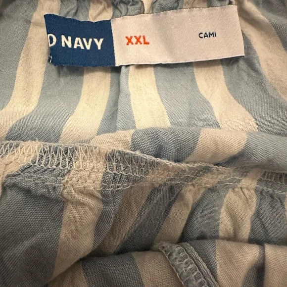 Old Navy Blue and White Striped Cami Maxi Dress XXL - Picture 3 of 3